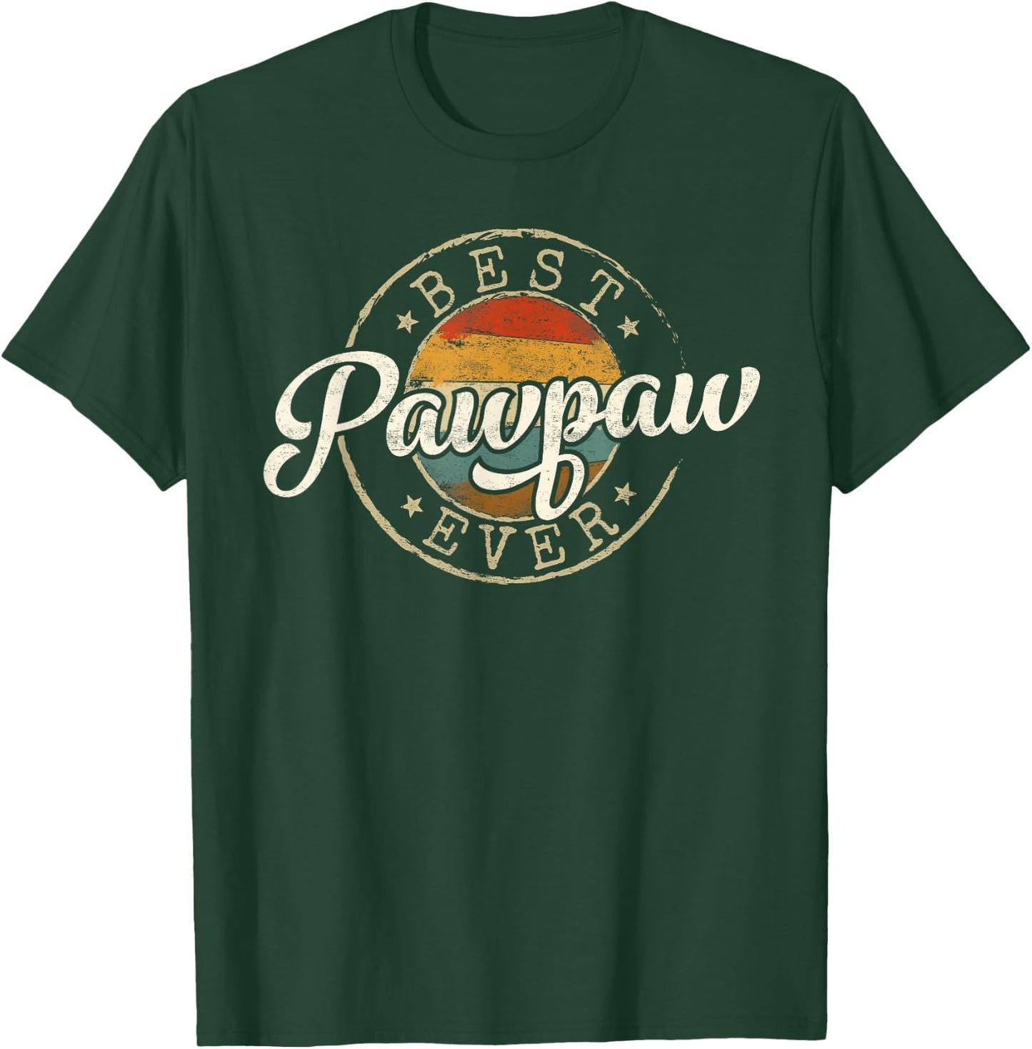 Best Pawpaw Ever Vintage Stamp Fathers Day Grandpa to Be T-Shirt - T-Shirt | Forest