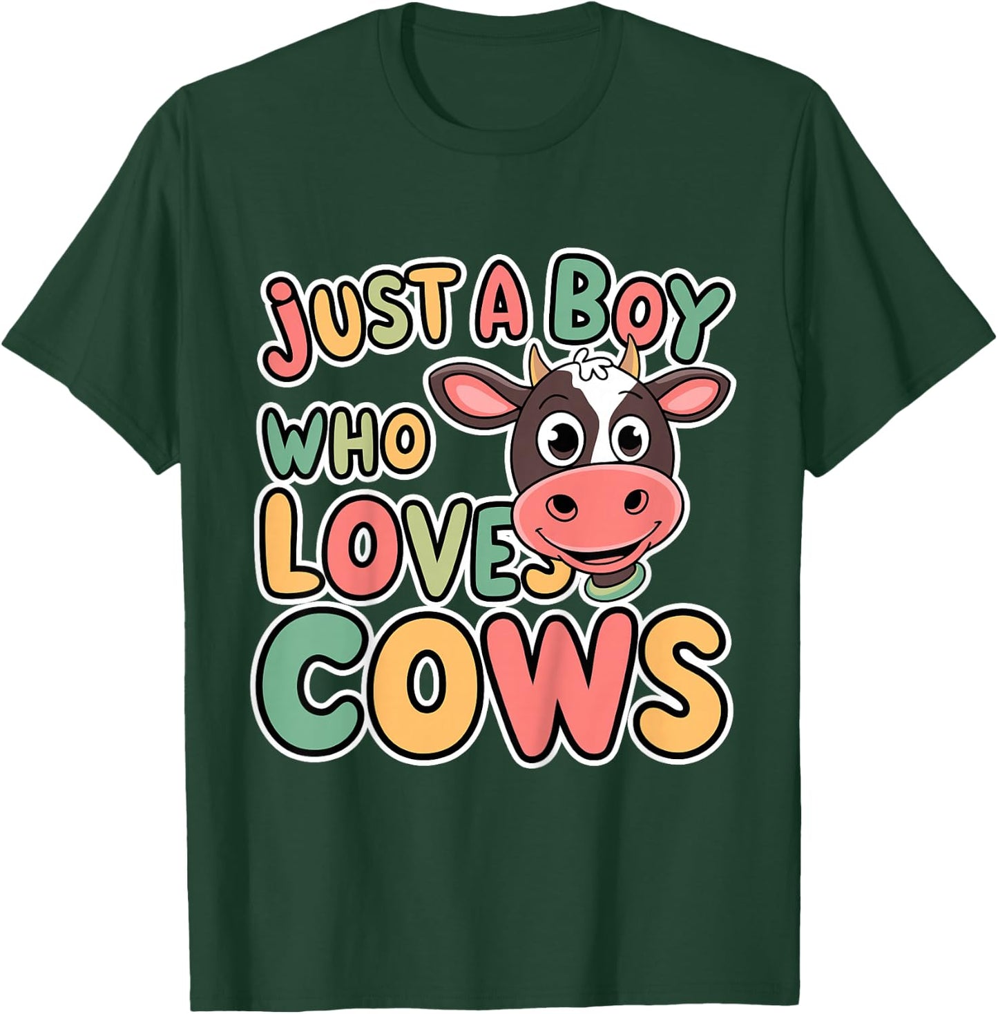 Kids Just A Boy Who Loves Cows Kids T-Shirt - T-Shirt | Forest