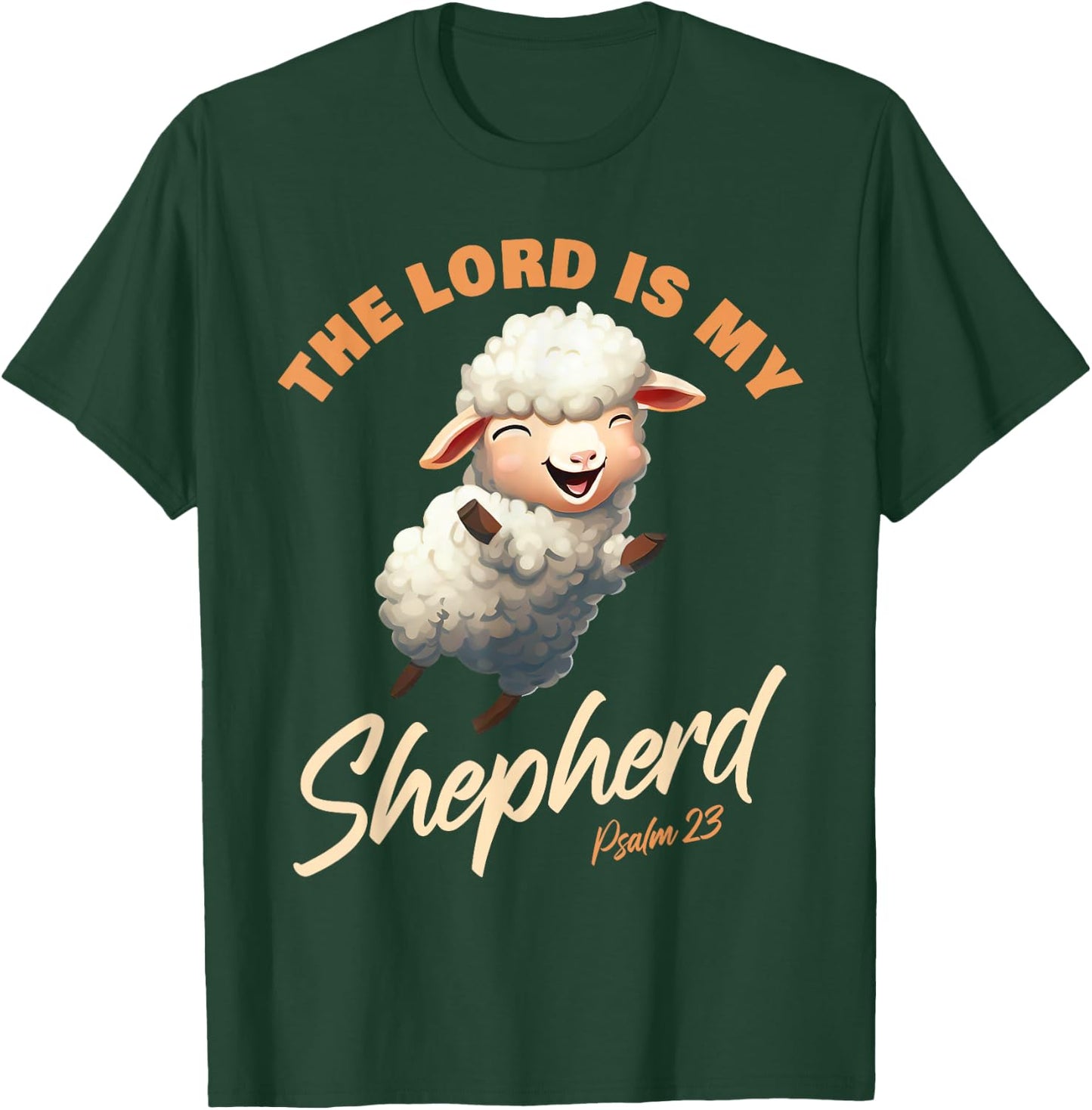 Der Herr ist mein Hirte – Psalmen 23 Christlicher Glaube Vers T-Shirt - T-Shirt | Forest