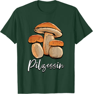 Pilzessin Mushroom Collector , black, s T-Shirt - T-Shirt | Forest
