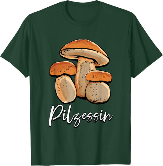 Pilzessin Mushroom Collector , black, s T-Shirt - T-Shirt | Forest