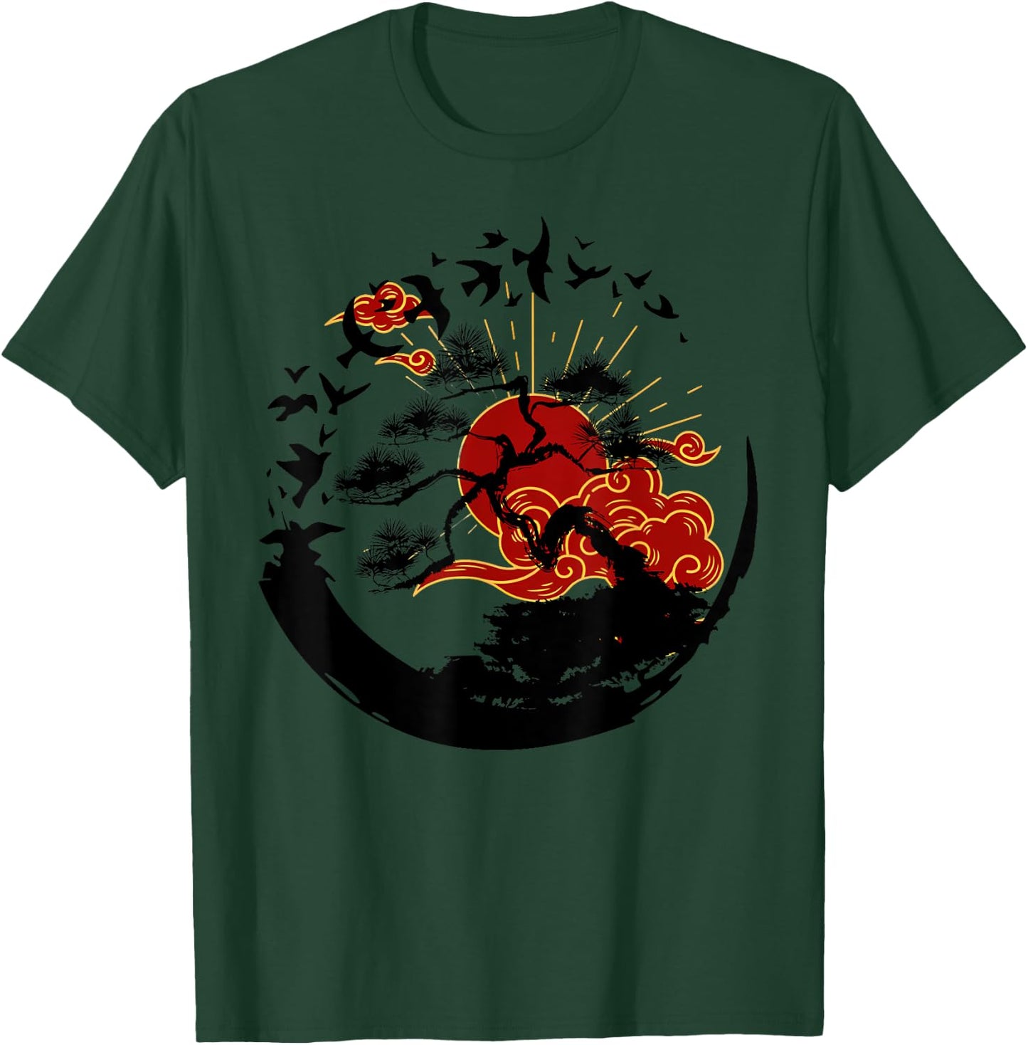 Japanese Zen Enso Mythcial Bonsai Tree Martial Art Gardening T-Shirt - T-Shirt | Forest