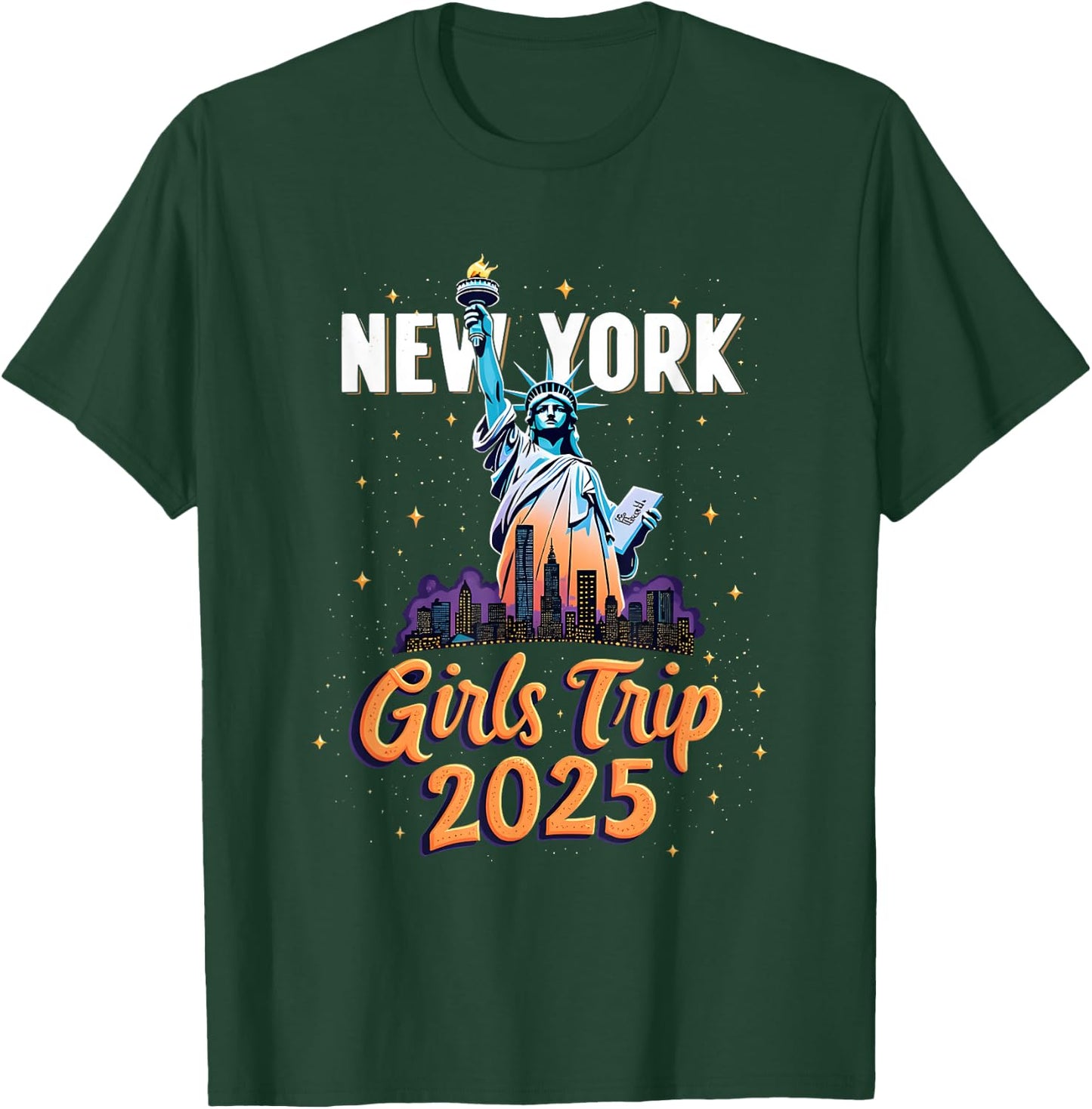 New York Trip 2025 New York Girls Trip 2025 Adventure Design T-Shirt - T-Shirt | Forest
