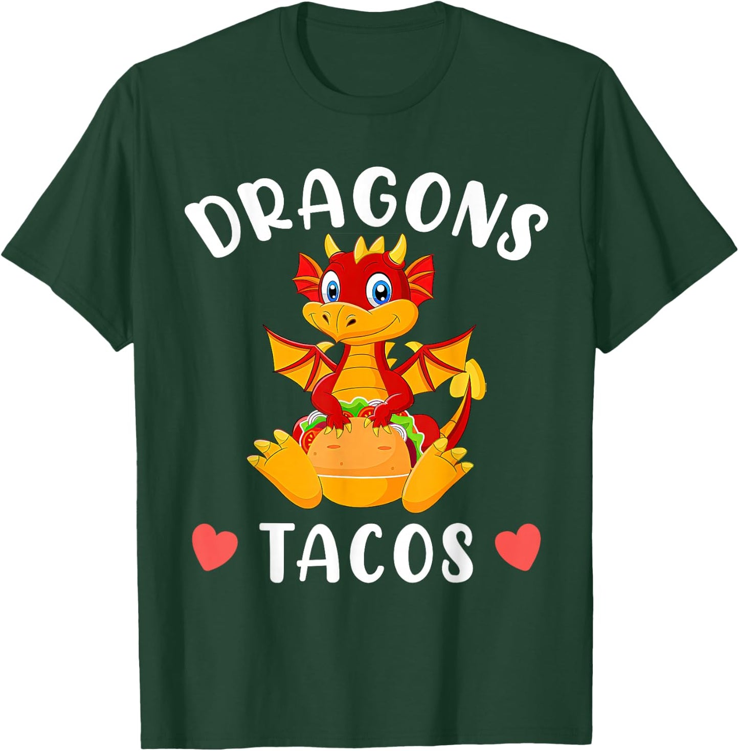 Dragons Love Tacos Shirt for Kids Girls Boys T-Shirt - T-Shirt | Forest