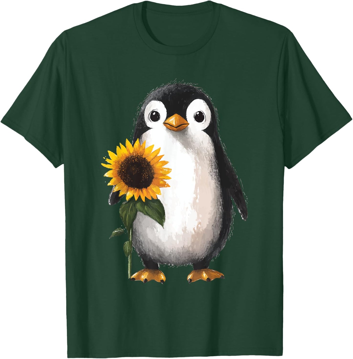 Penguin Sunflower T-Shirt - T-Shirt | Forest