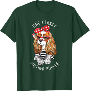 Blenheim Cavalier King Charles Spaniel Dog Mother Pupper Mom Men Women T-Shirt - T-Shirt | Forest