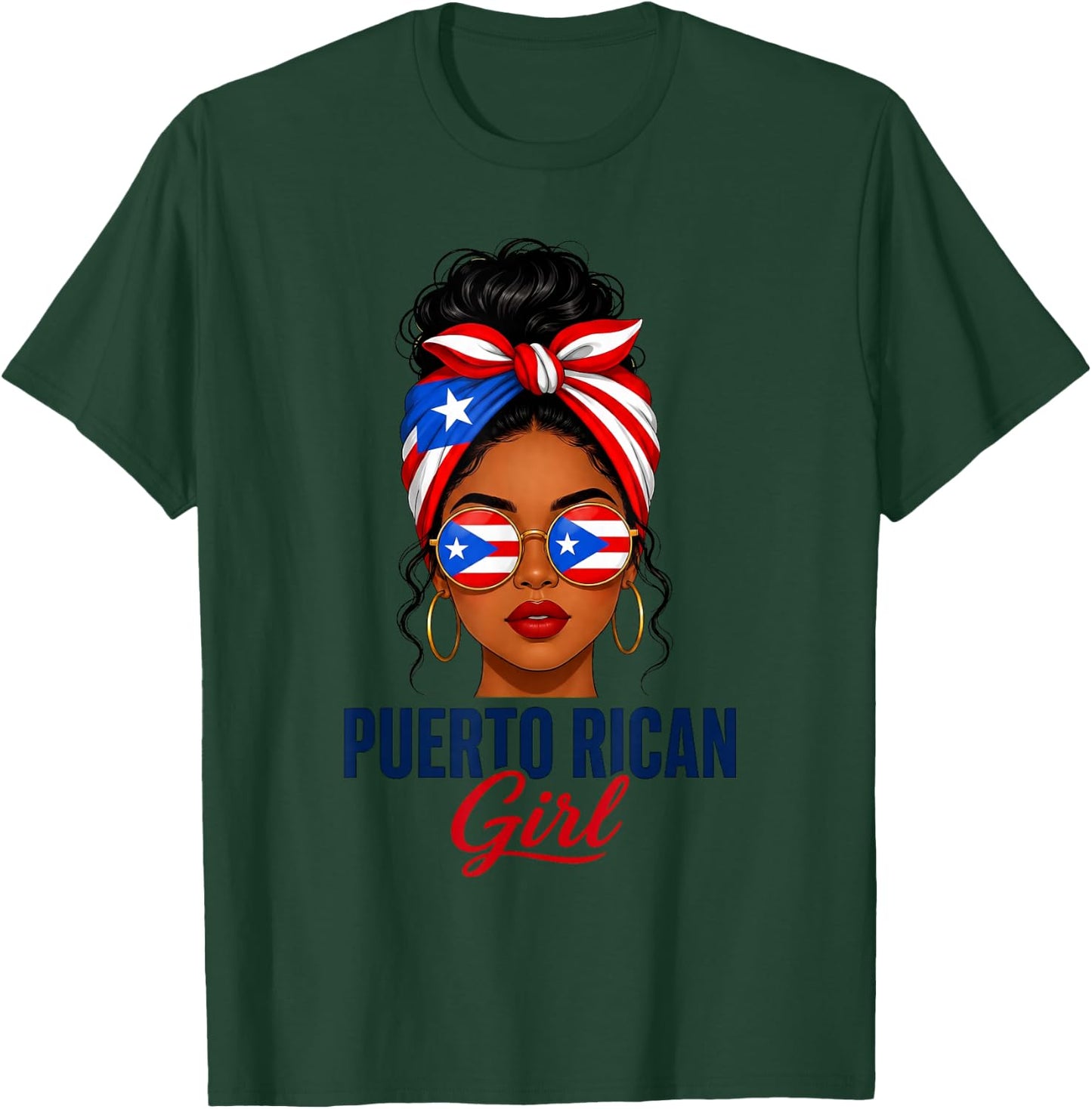 Puerto Rican Girl Puerto Rico Flag Pride Roots T-Shirt - T-Shirt | Forest