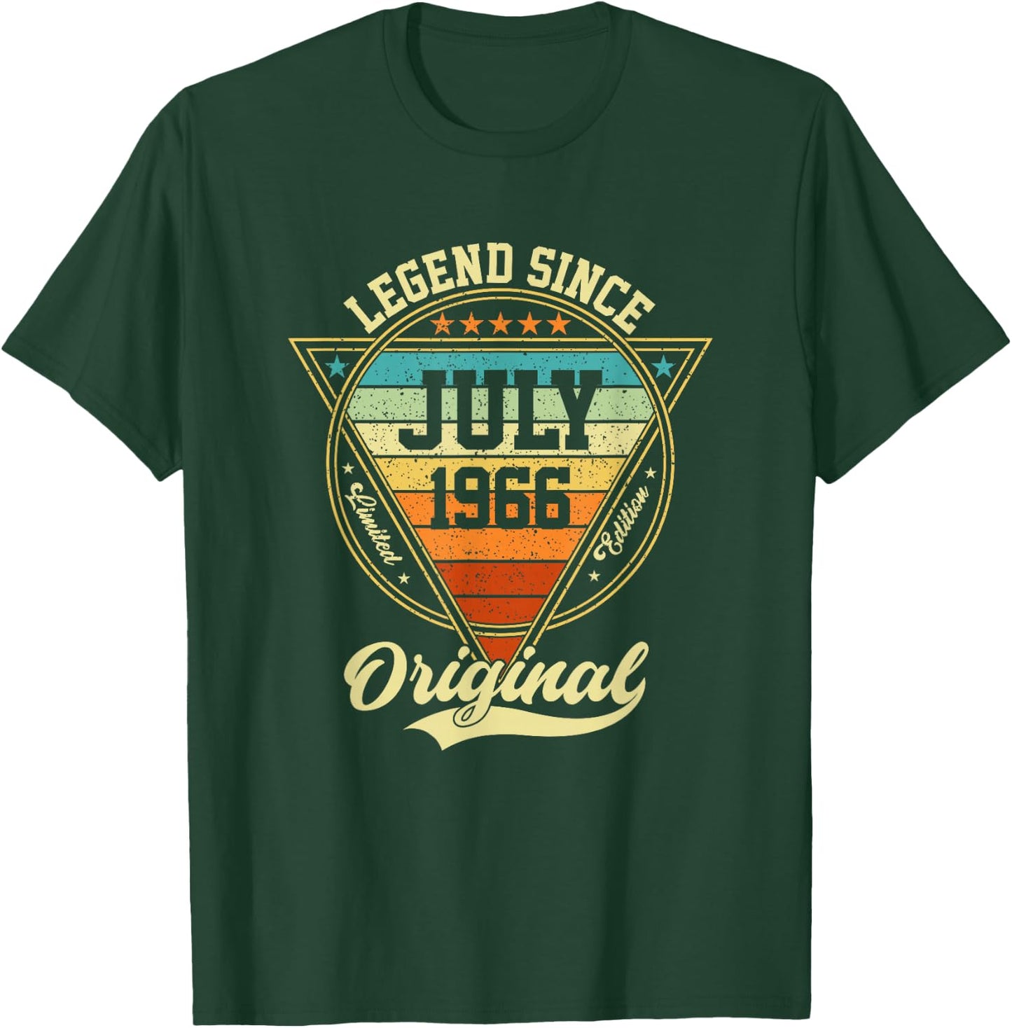 Vintage 60th Birthday Legend Since July 1966 T-Shirt - T-Shirt | Forest