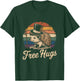 Retro Free Hugs Funny Hedgehog Hedge Hog Funny Free Dad Hugs T-Shirt - T-Shirt | Forest