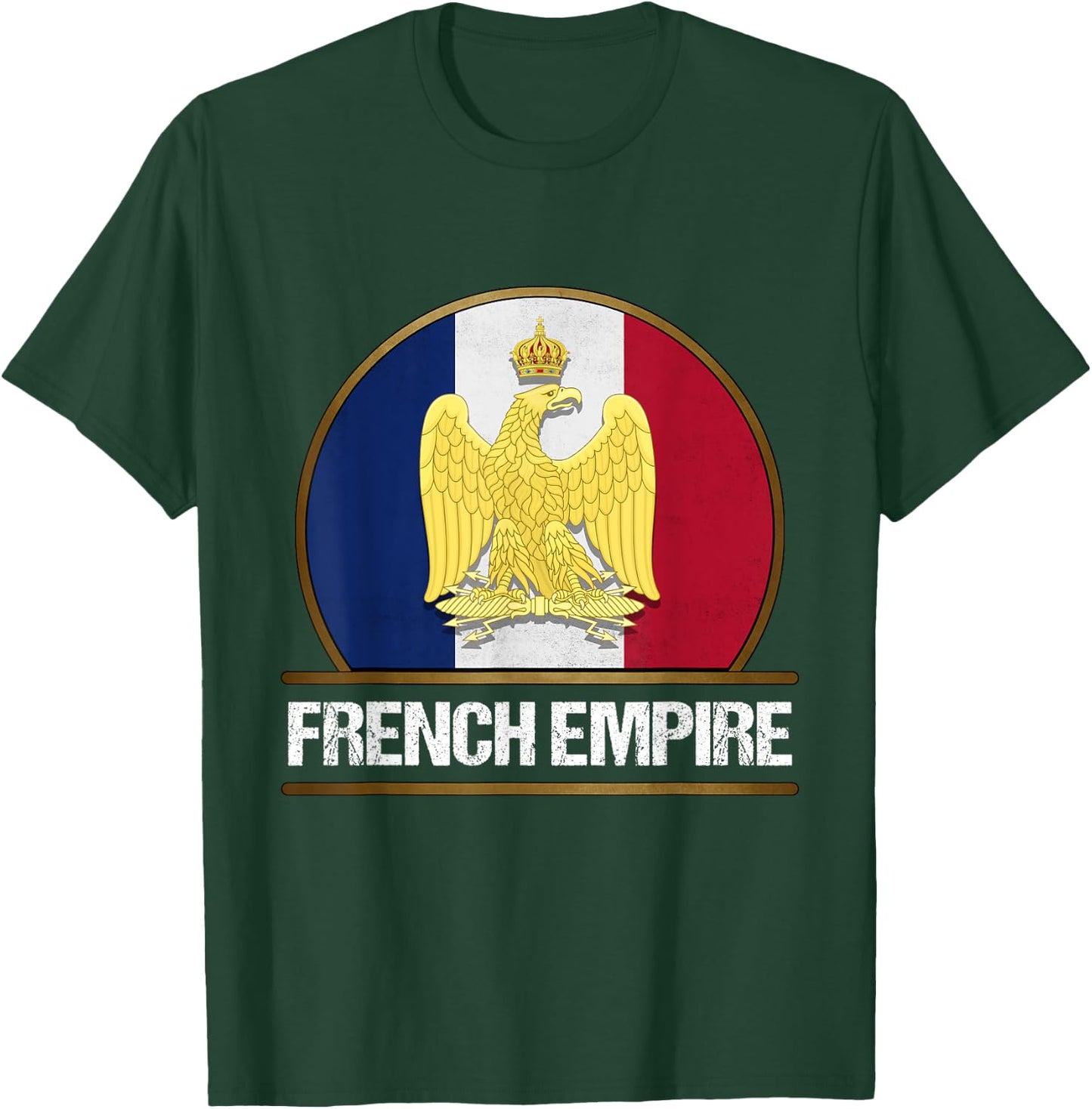 French Empire Flag Napoleon Bonaparte Wars , Black, S T-Shirt - T-Shirt | Forest