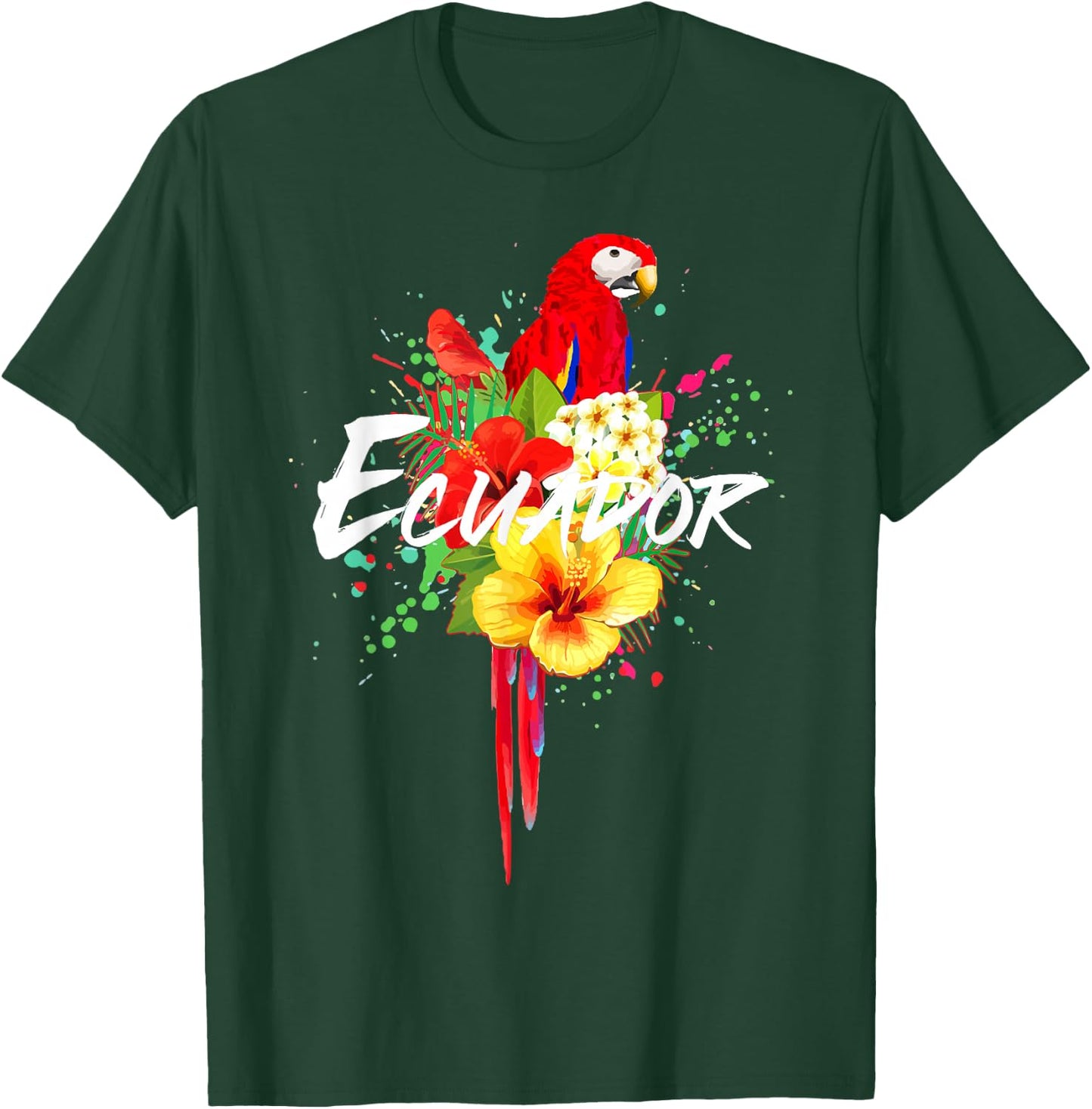 Ecuador Parrot Tropical Ecuadorian Souvenir Vintage T-Shirt - T-Shirt | Forest