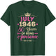July 1946 80 Years of Being Awesome Retro 80Th Birthday T-Shirt - T-Shirt | Forest