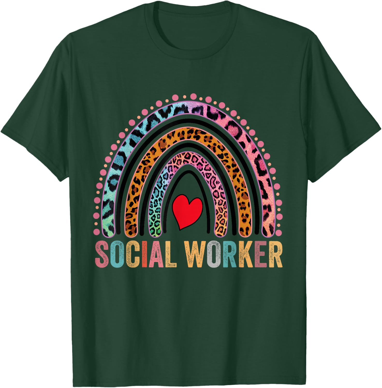 Social Worker Rainbow T-Shirt - T-Shirt | Forest