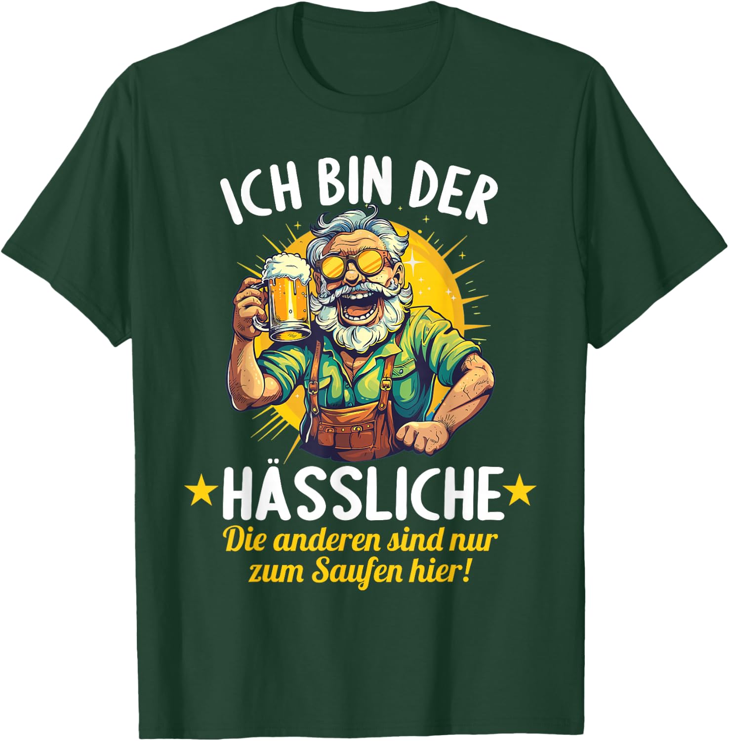 der Hässliche heiratet wir saufen JGA Junggesellenabschied T-Shirt - T-Shirt | Forest