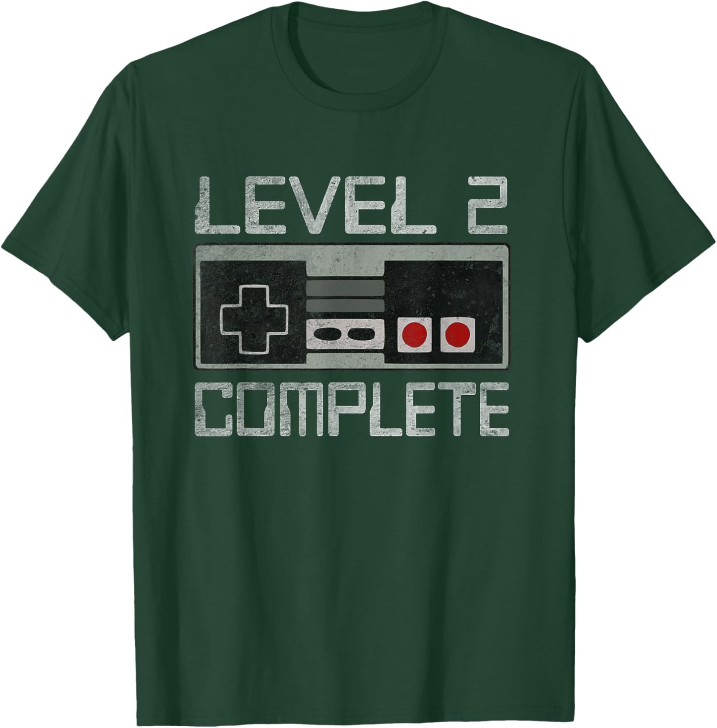Level 2 Complete 2 Year 2nd Wedding Anniversary Her T-Shirt - T-Shirt | Forest