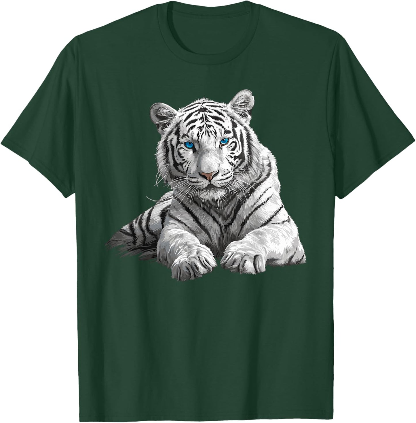 White Tiger White Tiger , black T-Shirt - T-Shirt | Forest