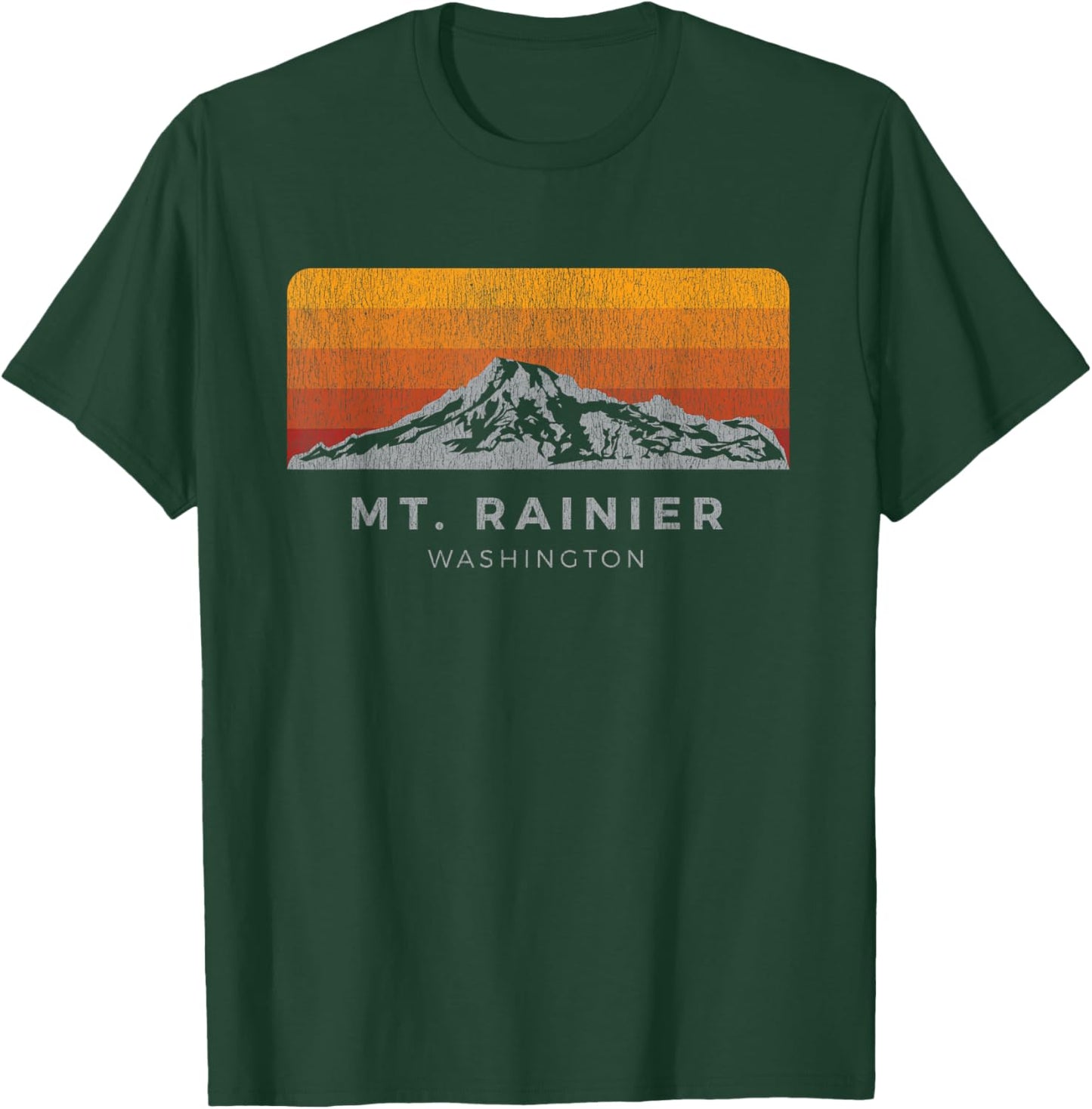 Vintage Mt Rainier - Sunset Edition T-Shirt - T-Shirt | Forest