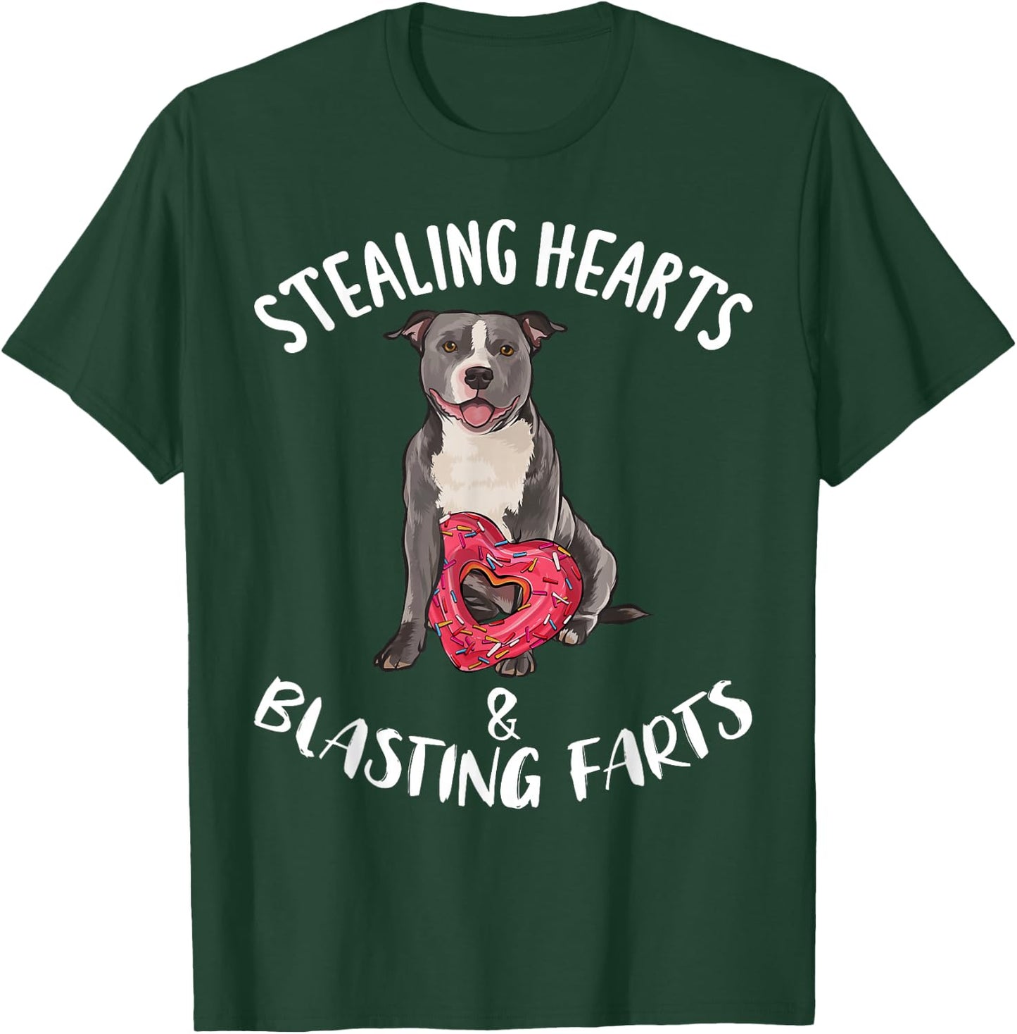 Funny Staffordshire Bull Terrier Steal The Heart T-Shirt - T-Shirt | Forest