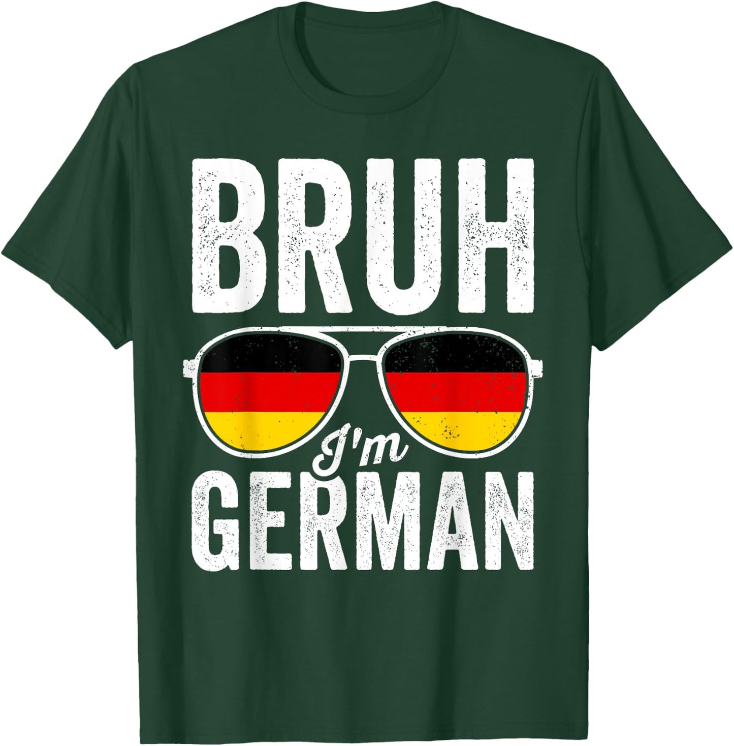 Bruh I'm German Germany Flag Funny German Boys Kids T-Shirt - T-Shirt | Forest