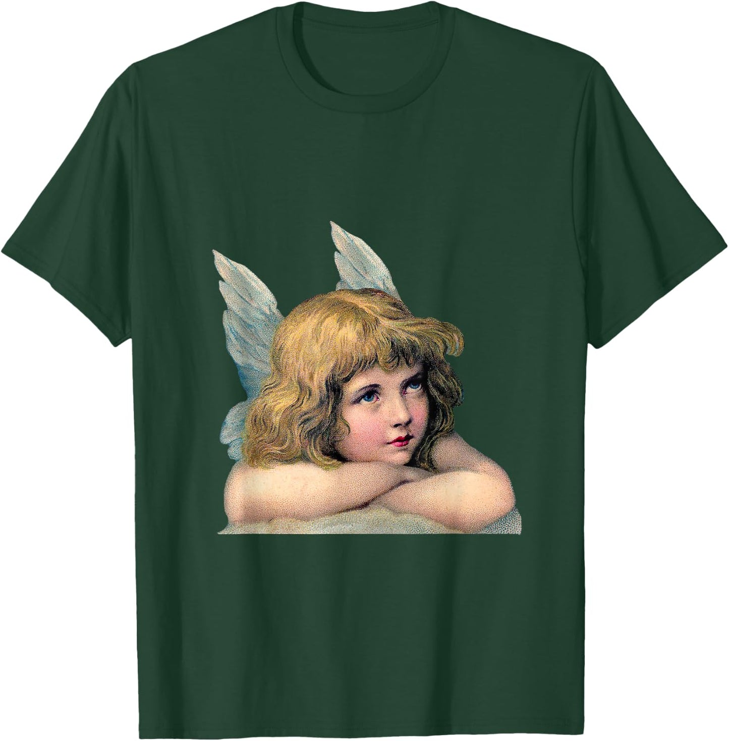 Ange vintage sur nuage céleste protection ange T-Shirt - T-Shirt | Forest