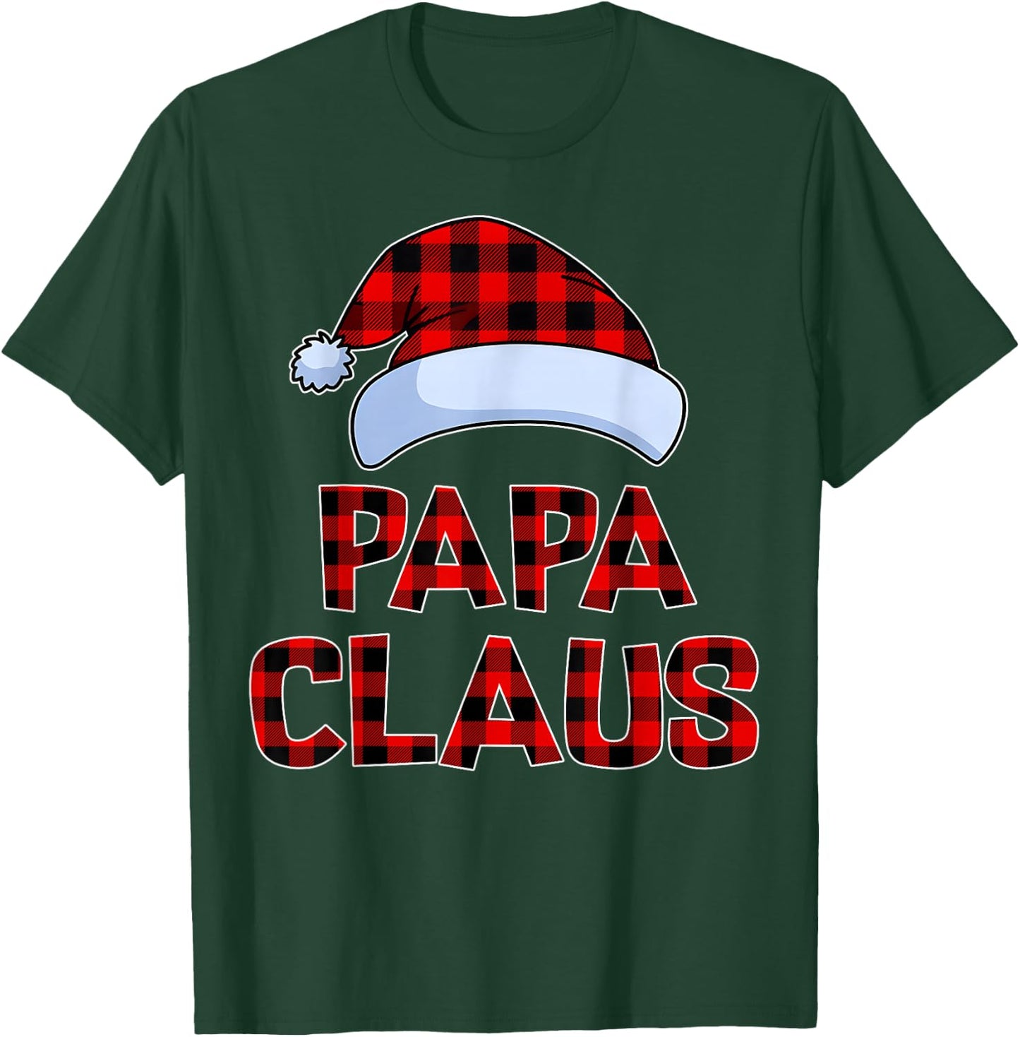 Papa Claus Shirt Christmas Lights Pajama Family Matching T-Shirt - T-Shirt | Forest