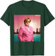Angela Merkel Wearing Pink Suit in Miami, Digital Art , black T-Shirt - T-Shirt | Forest