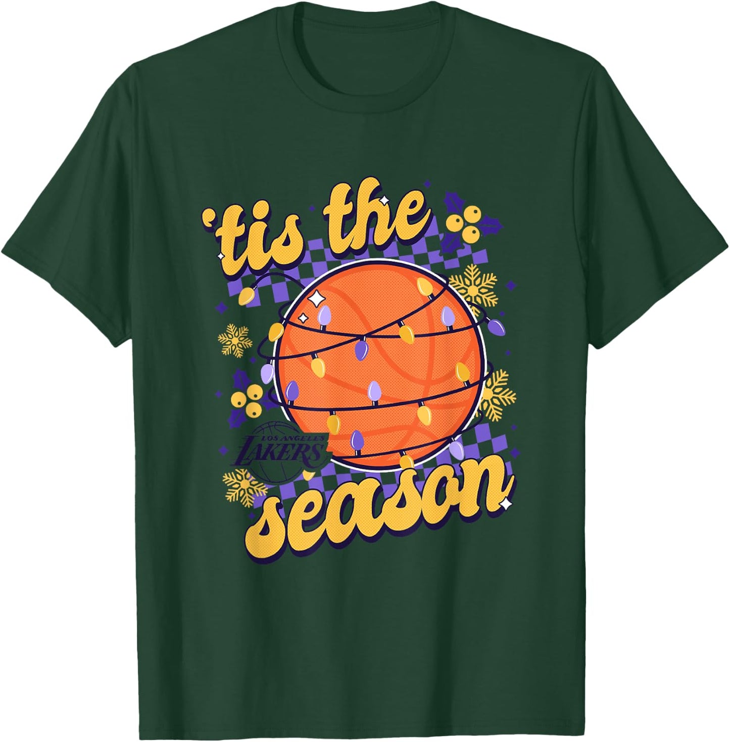 NBA Los Angeles Lakers Christmas Tis The Season T-Shirt - T-Shirt | Forest