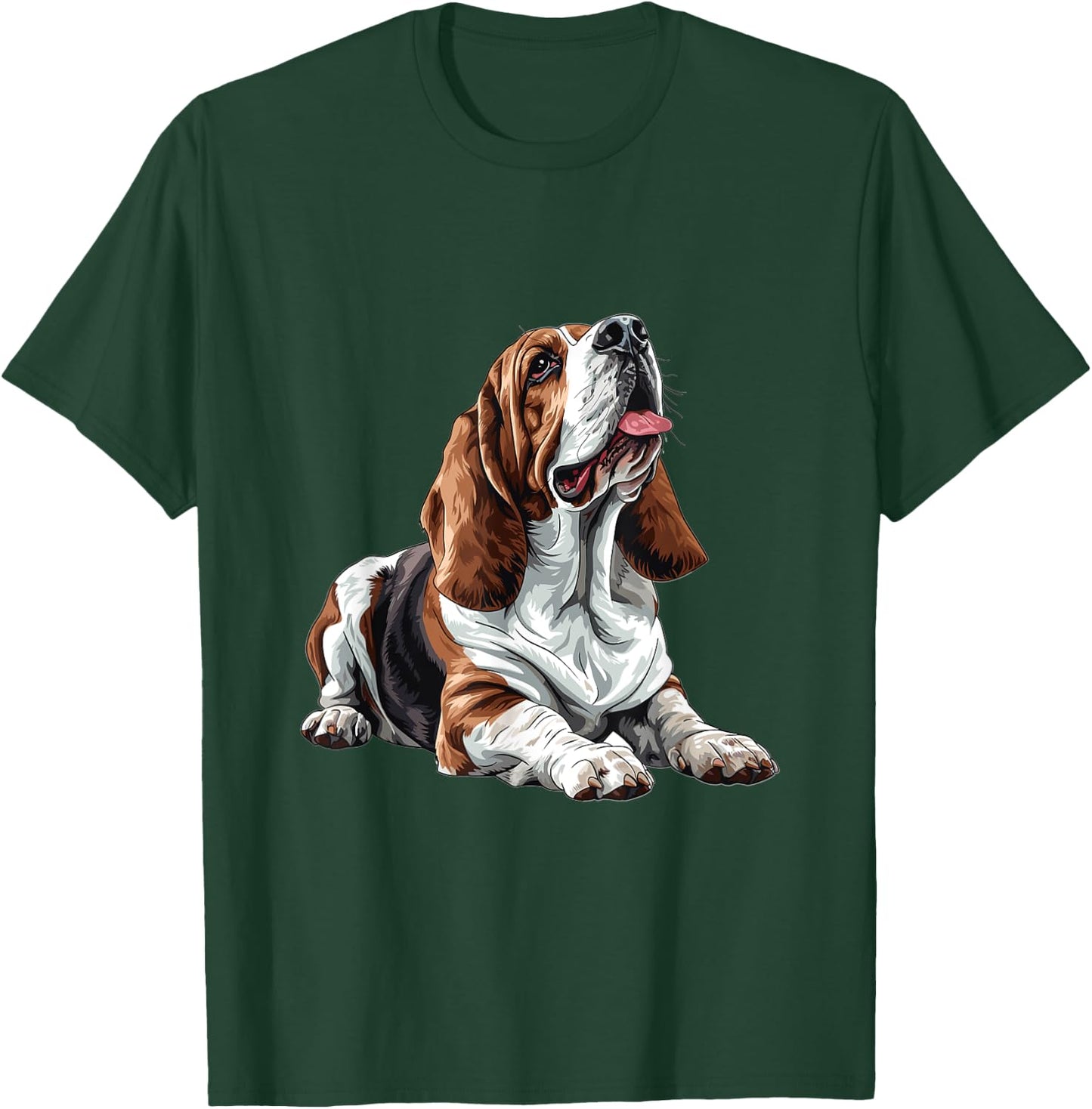 Basset Hound Dog Breed Graphic Men Women Girls Kids T-Shirt - T-Shirt | Forest