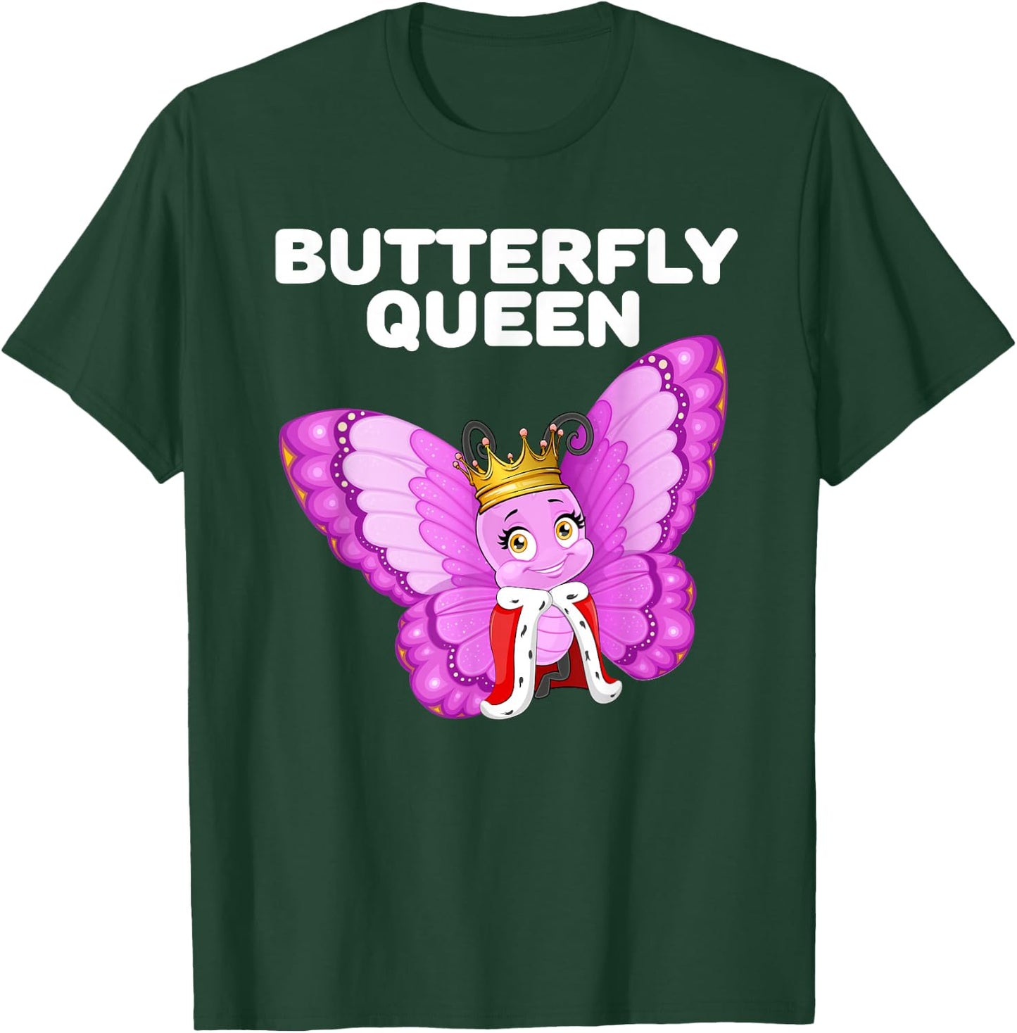 Butterfly Queen Girls' Butterfly | Women's Butterfly , black T-Shirt - T-Shirt | Forest
