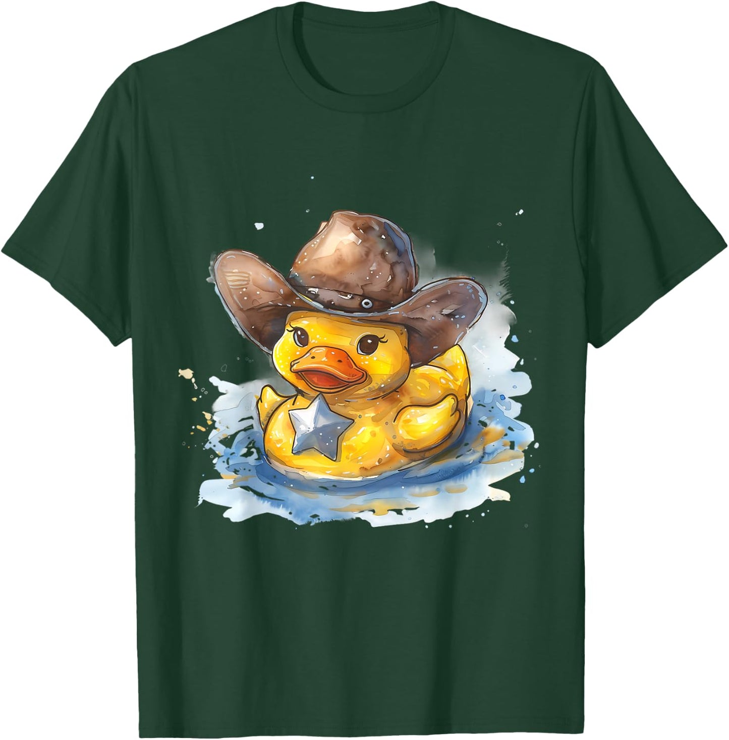 Rubber Duck Sheriff Rubber Duckie Marshal Rubber Duckling T-Shirt - T-Shirt | Forest