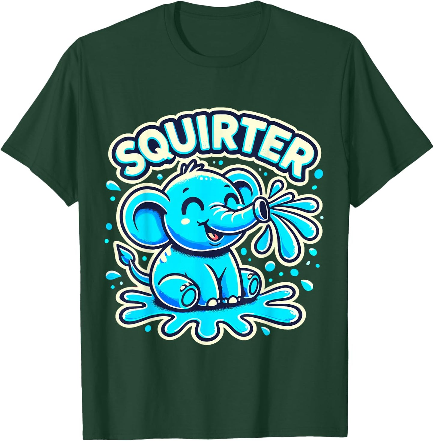 Squirter Elephant Summer T-Shirt - T-Shirt | Forest