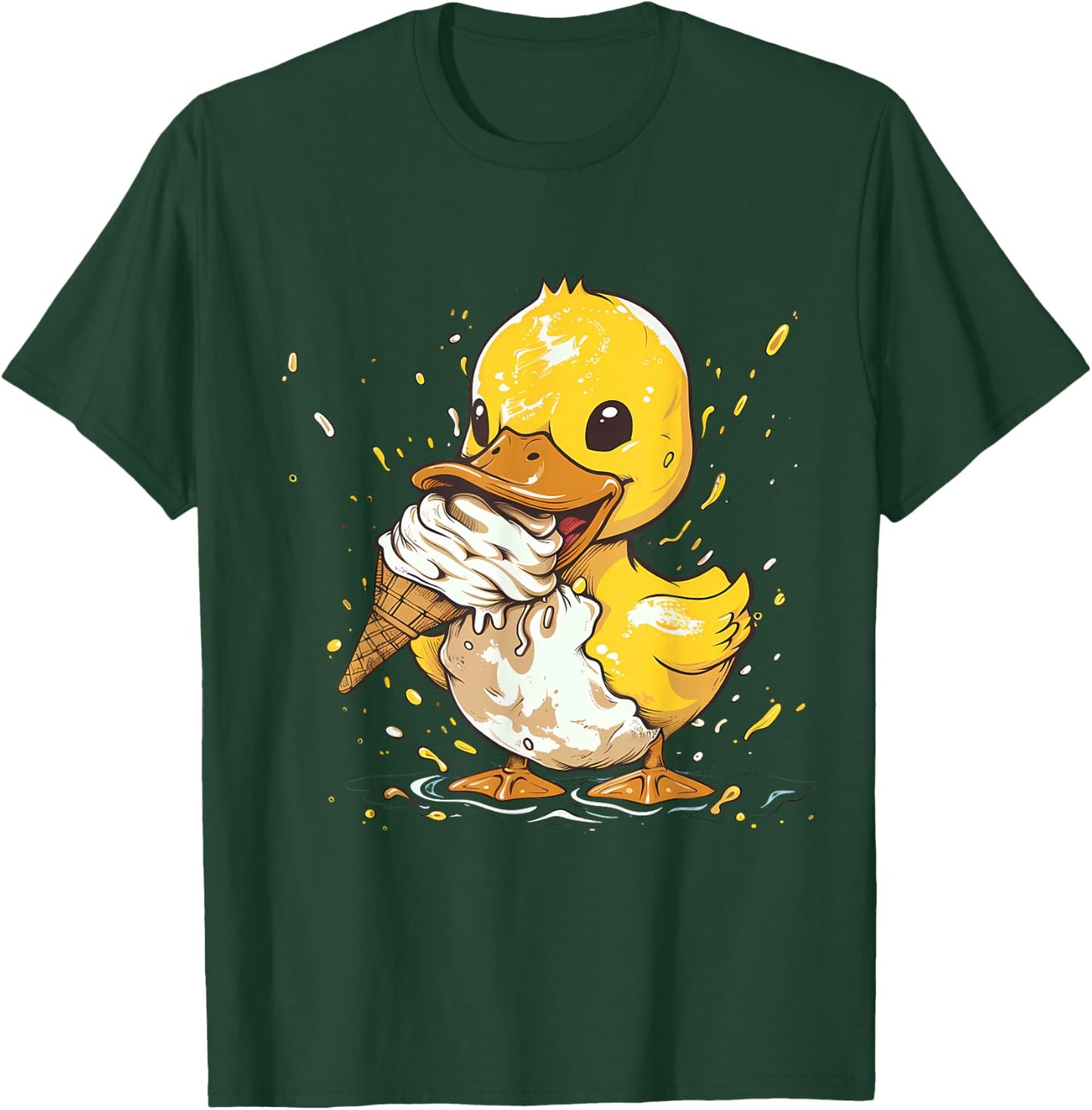 Rubber Duck Rubber Duckie Ice Cream Party Ice Cream Lover T-Shirt - T-Shirt | Forest