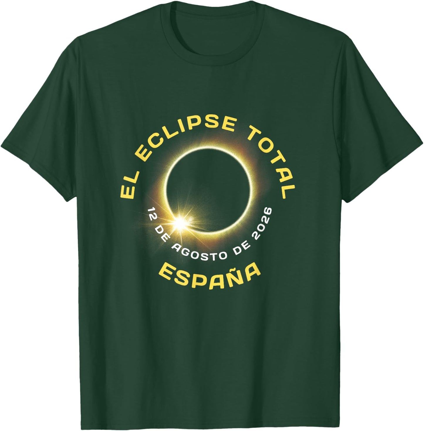 Espana Espagne Totalité de l'éclipse Solaire 12 août 2026 T-Shirt - T-Shirt | Forest