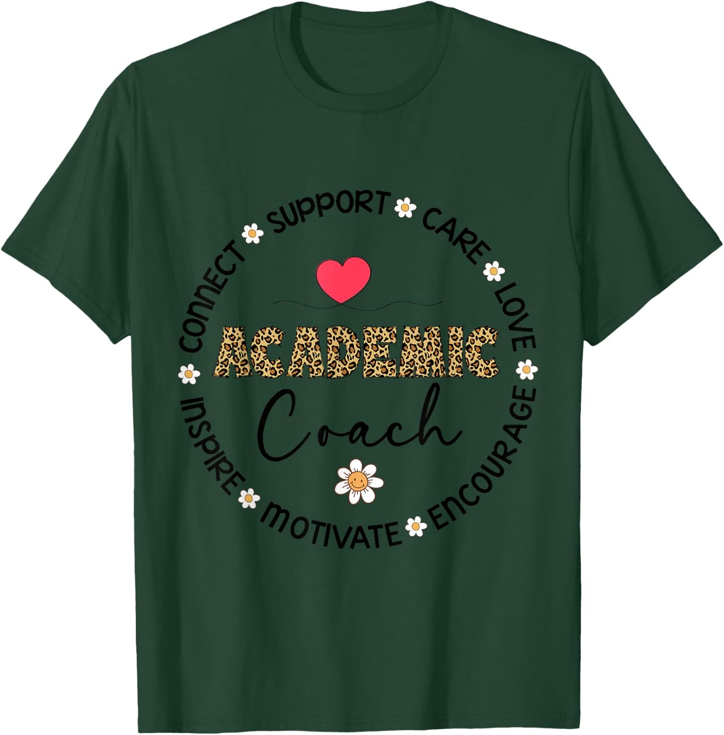 Leopard Academic Coach Appreciation Week back to school T-Shirt - T-Shirt | Forest