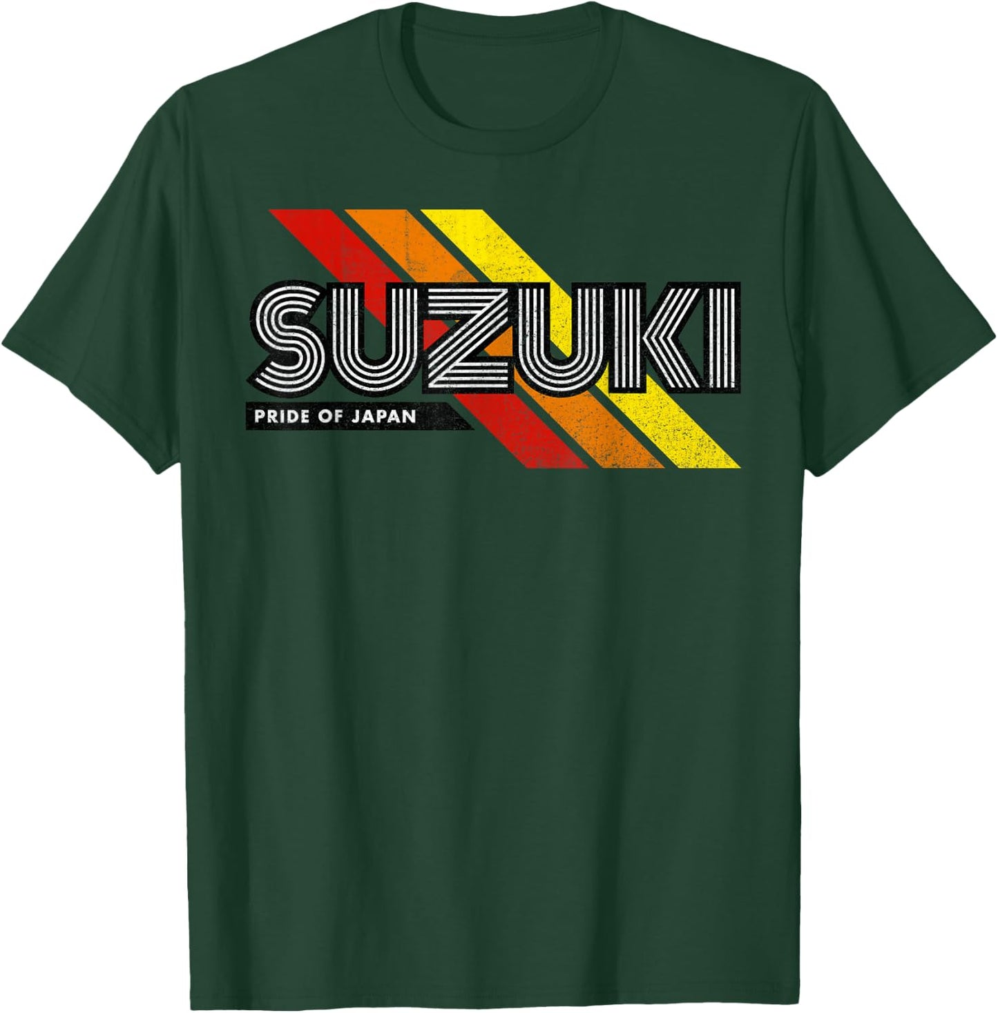 Suzuki Family Name Japanese Retro Vintage , Black, S T-Shirt - T-Shirt | Forest