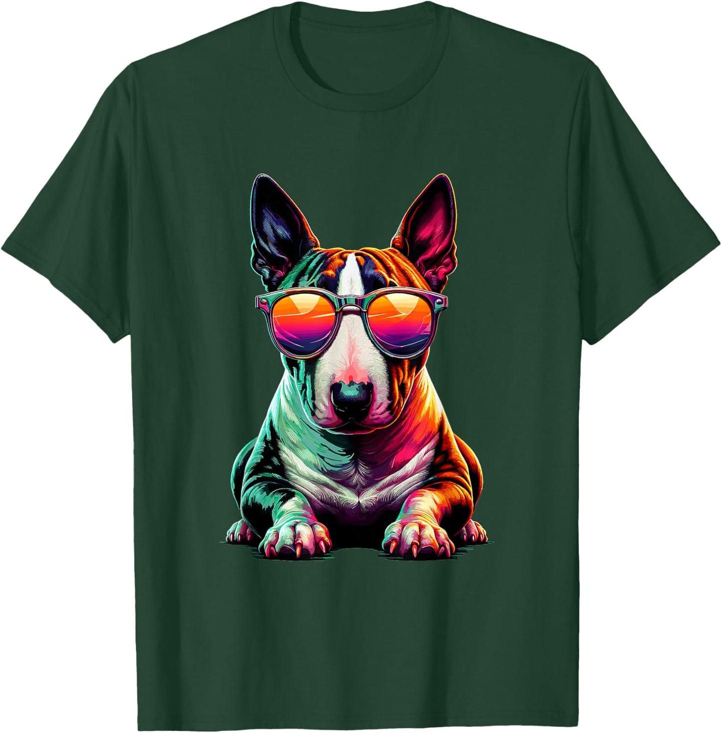 Sunglasses Bull Terrier English Bull Terriers Bullie Dog Men Women Girls Kids T-Shirt - T-Shirt | Forest
