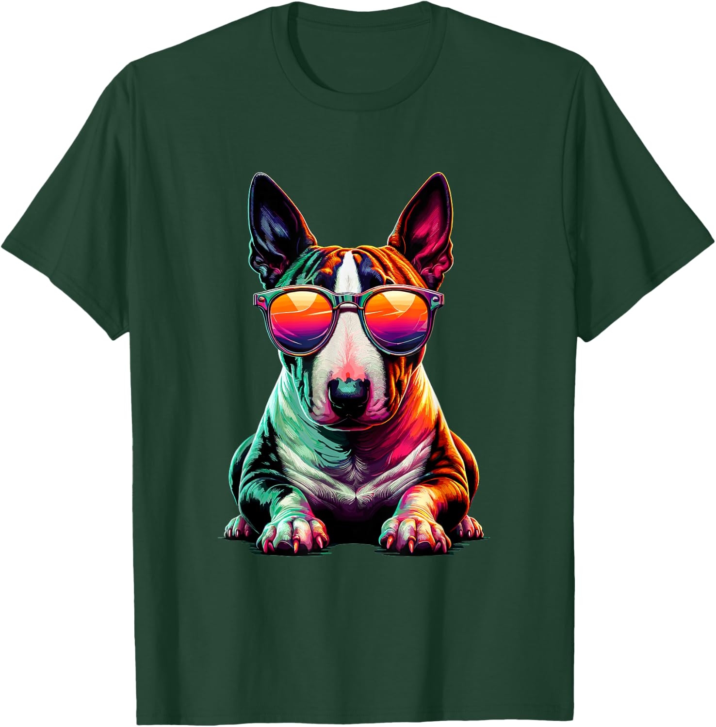 Sunglasses Bull Terrier English Bull Terriers Bullie Dog Men Women Girls Kids T-Shirt - T-Shirt | Forest