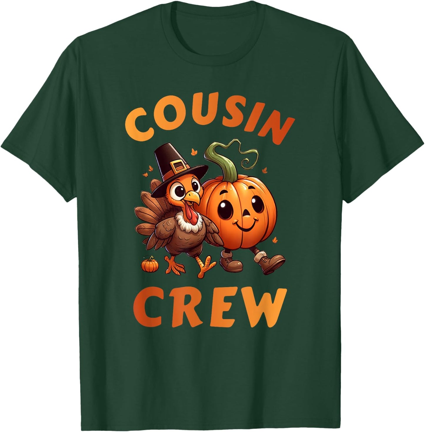 Cousin Crew Thanksgiving Family Matching Turkey Day Fall T-Shirt - T-Shirt | Forest