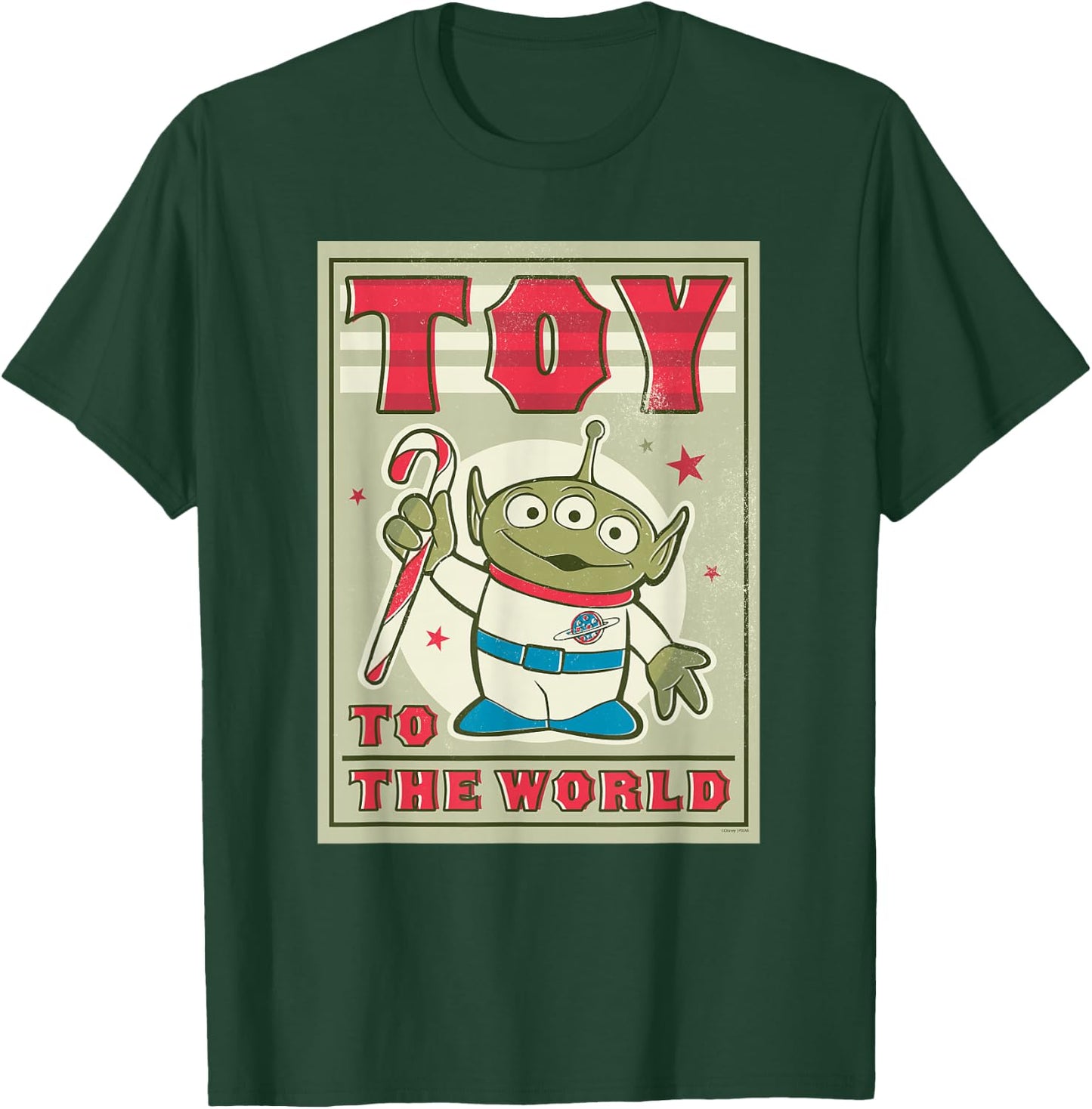 Disney and Pixar’s Toy Story Alien Holiday Toy to the World T-Shirt - T-Shirt | Forest
