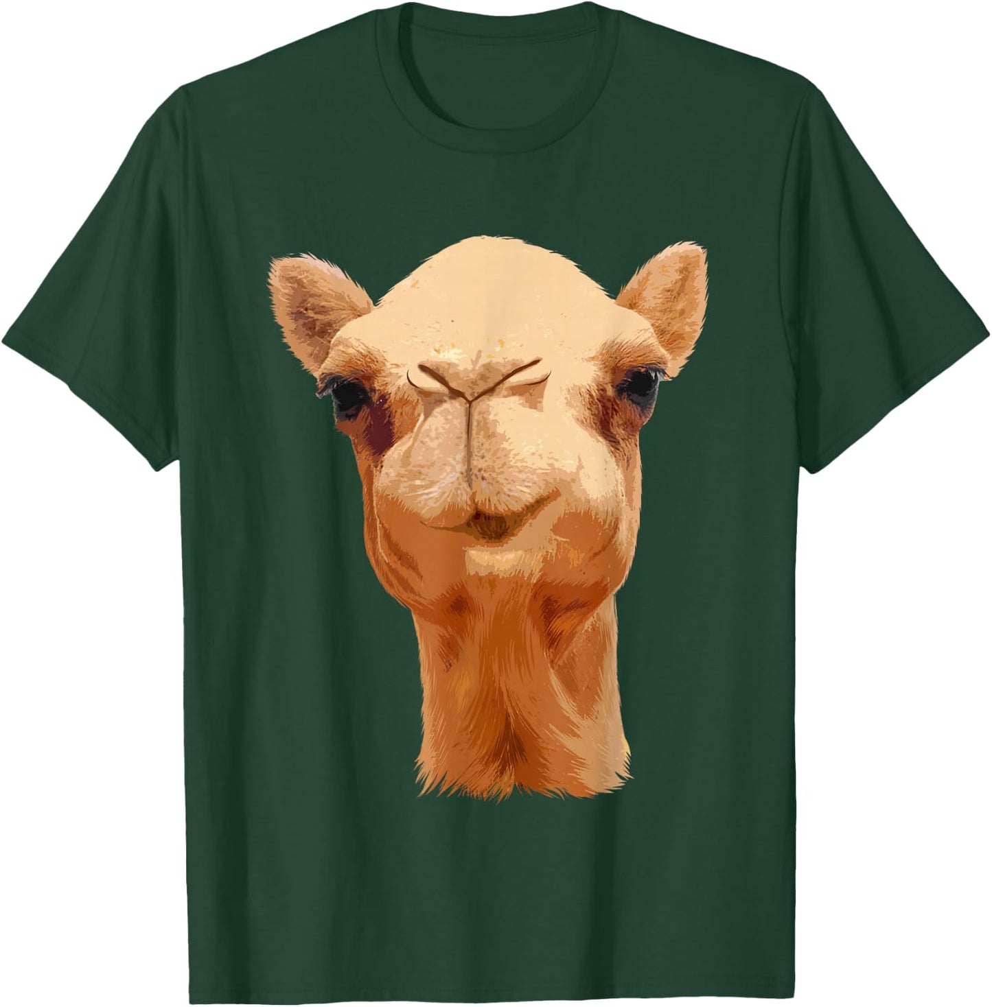 Camel Women Animal Face African Safari Camel Lover T-Shirt - T-Shirt | Forest