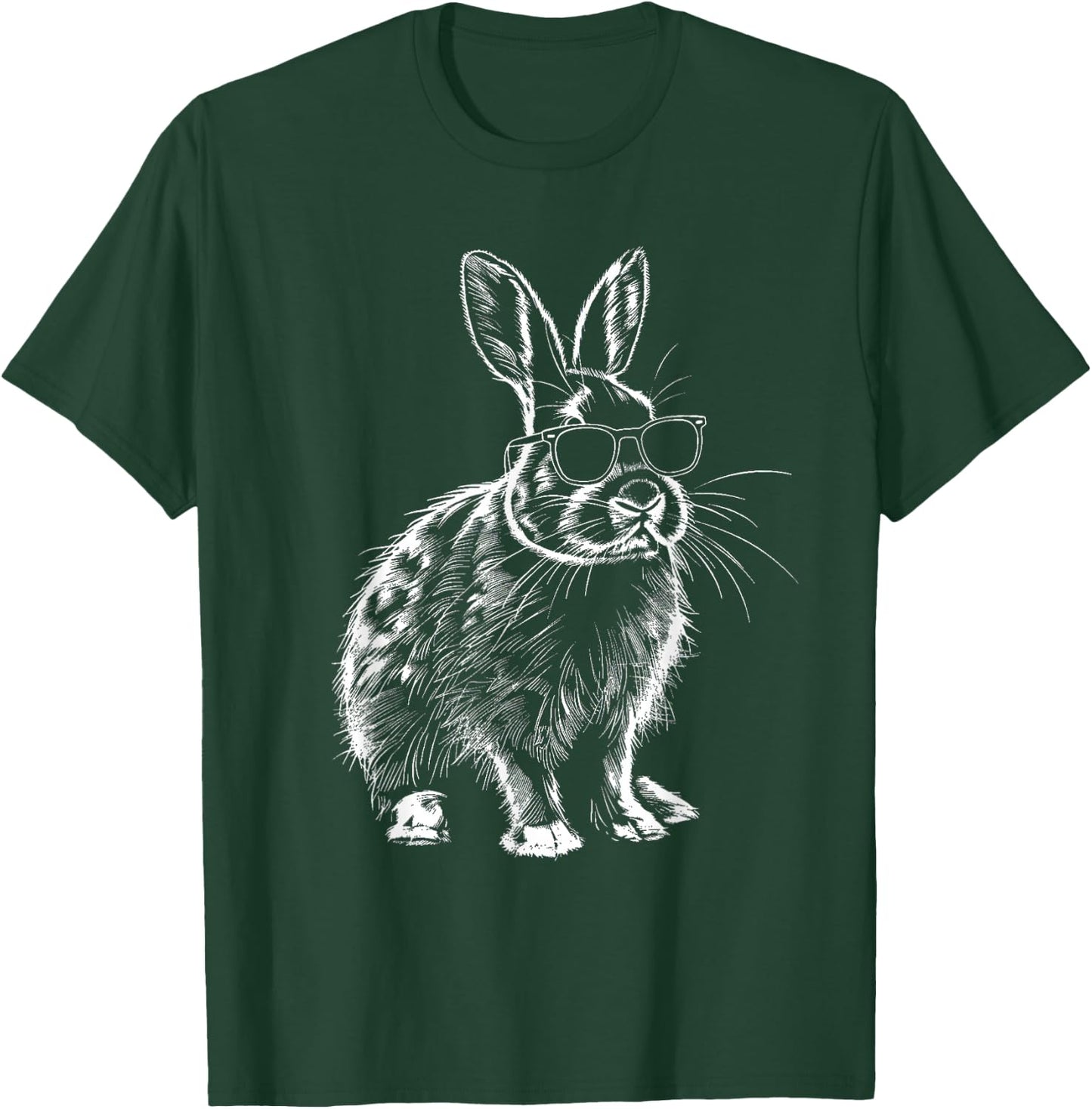 Rabbit Animal Lovers Cute Rabbit Bunny Sunglasses T-Shirt - T-Shirt | Forest