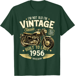 70. Geburtstag Mann Geschenk Motorrad Motorradfahrer 1956 T-Shirt - T-Shirt | Forest