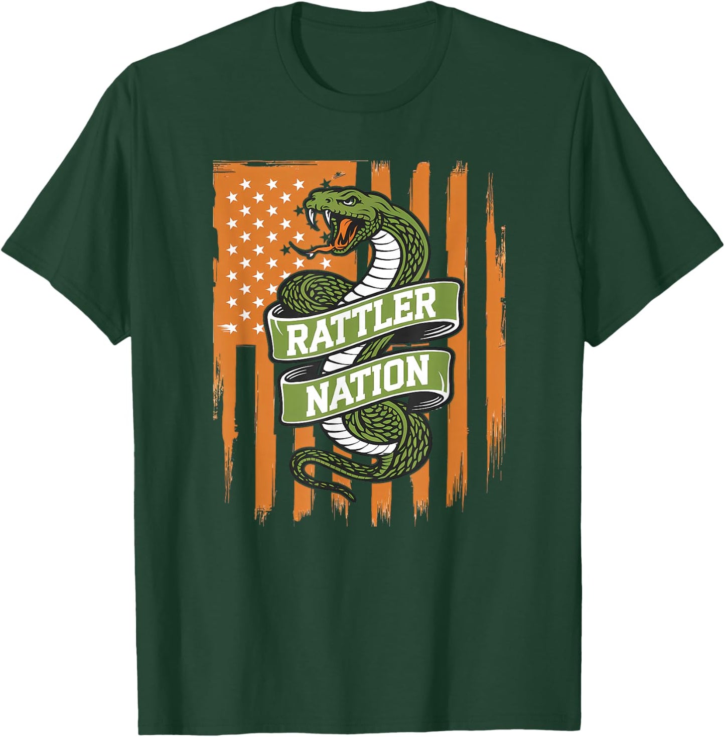 Rattler Nation - Patriotic Snake T-Shirt - T-Shirt | Forest