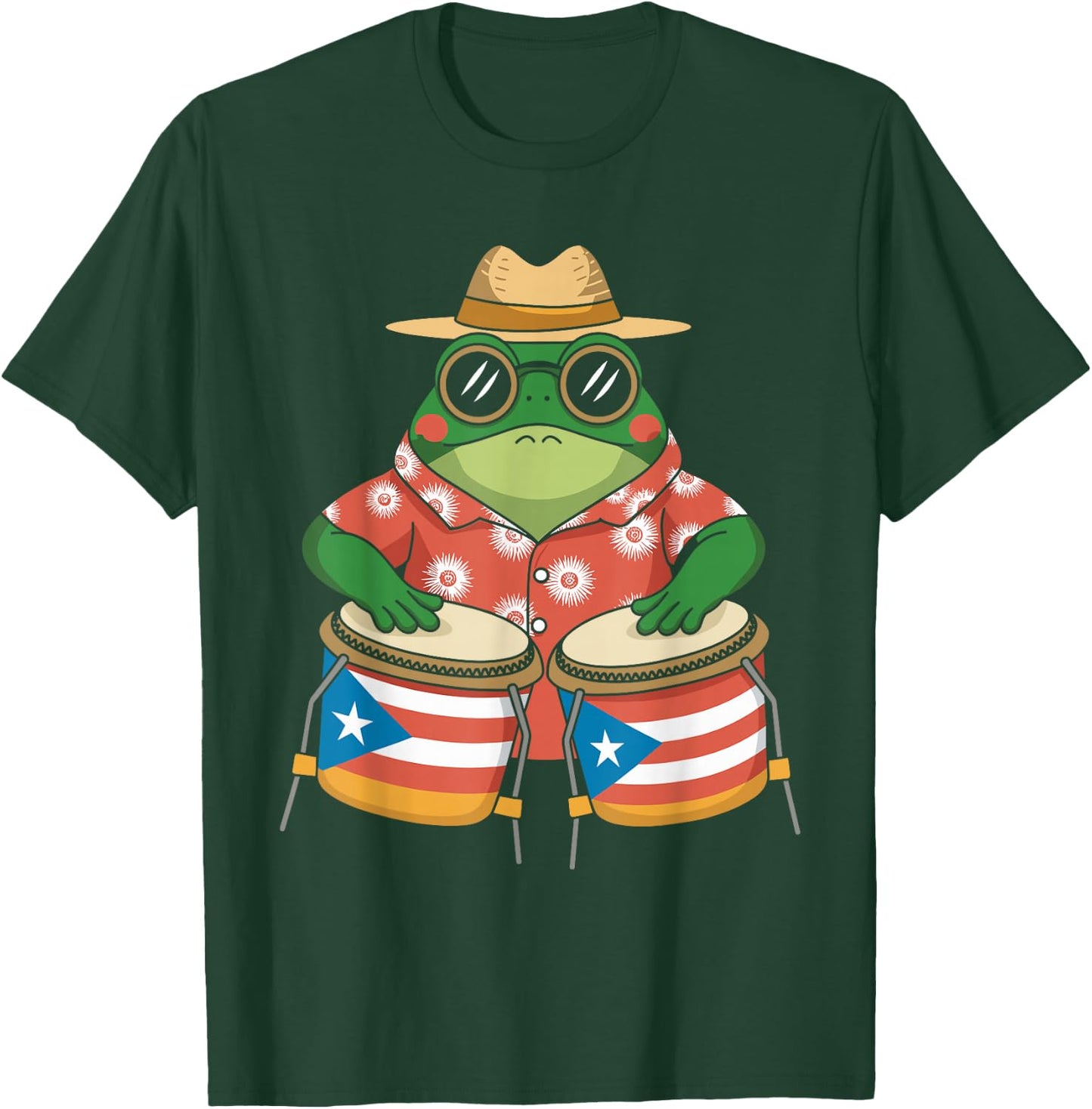 Coqui Frog Boricua Puerto Rico Taino - Rainforest Percussion T-Shirt - T-Shirt | Forest