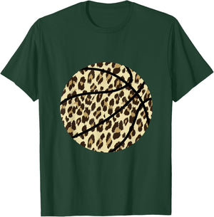 Basketball Leopard Bball Basketballer Basketball Player T-Shirt - T-Shirt | Forest
