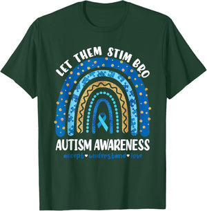 Funny Autism Awareness Month Just Let Them Stim Bro Boys T-Shirt - T-Shirt | Forest