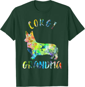 Corgi Grandma Dog Grandma Funny Corgi Owner Men Women Kids T-Shirt - T-Shirt | Forest