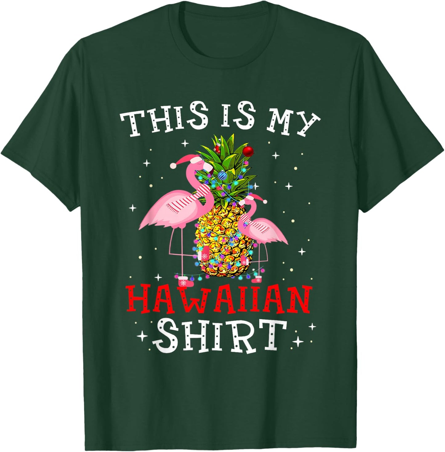 Flamingo This Is My Hawaiian Shirt Tropical Party Women Girl T-Shirt - T-Shirt | Forest