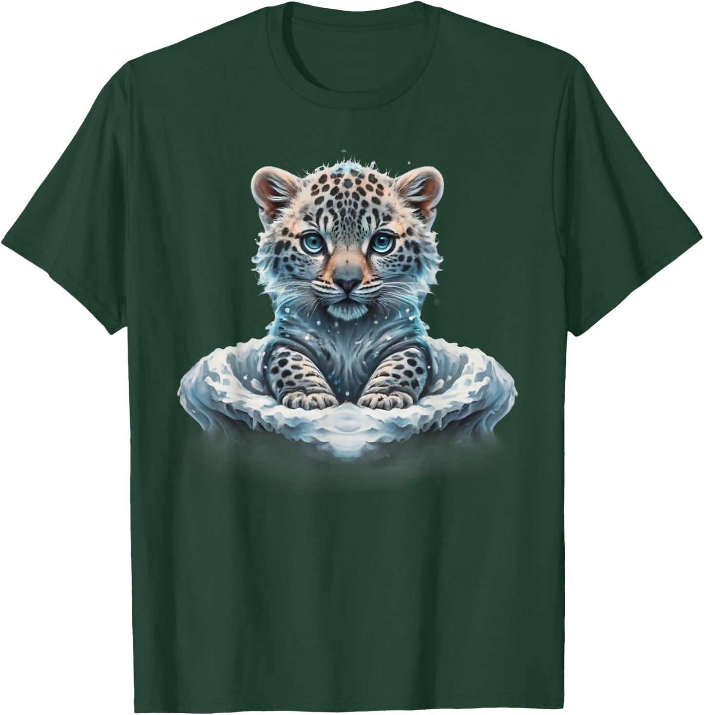Snow Leopard Lover Cute Animal Boys Girls Women Men T-Shirt - T-Shirt | Forest