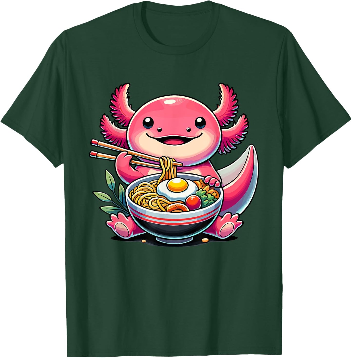 Axolotl Ramen Noodles for Girls & Kids | Anime kawaii, Axolotl T-Shirt - T-Shirt | Forest